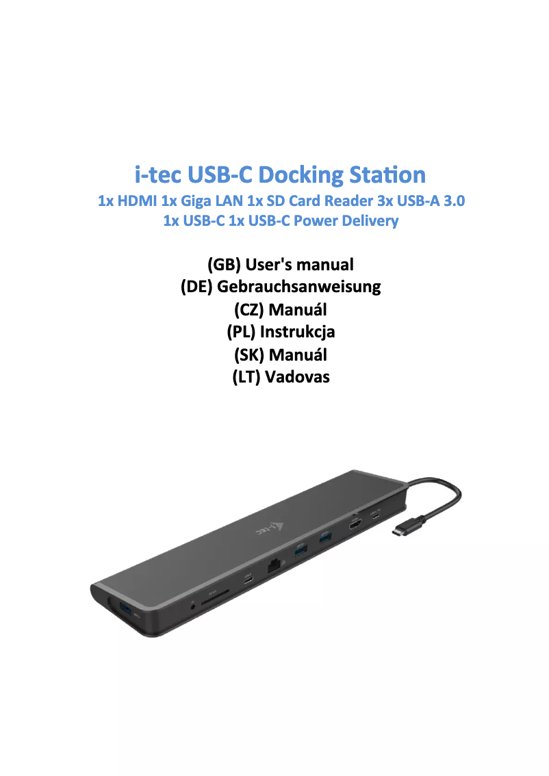 Image de la première page du manuel de l'appareil C31FLATDOCKPD