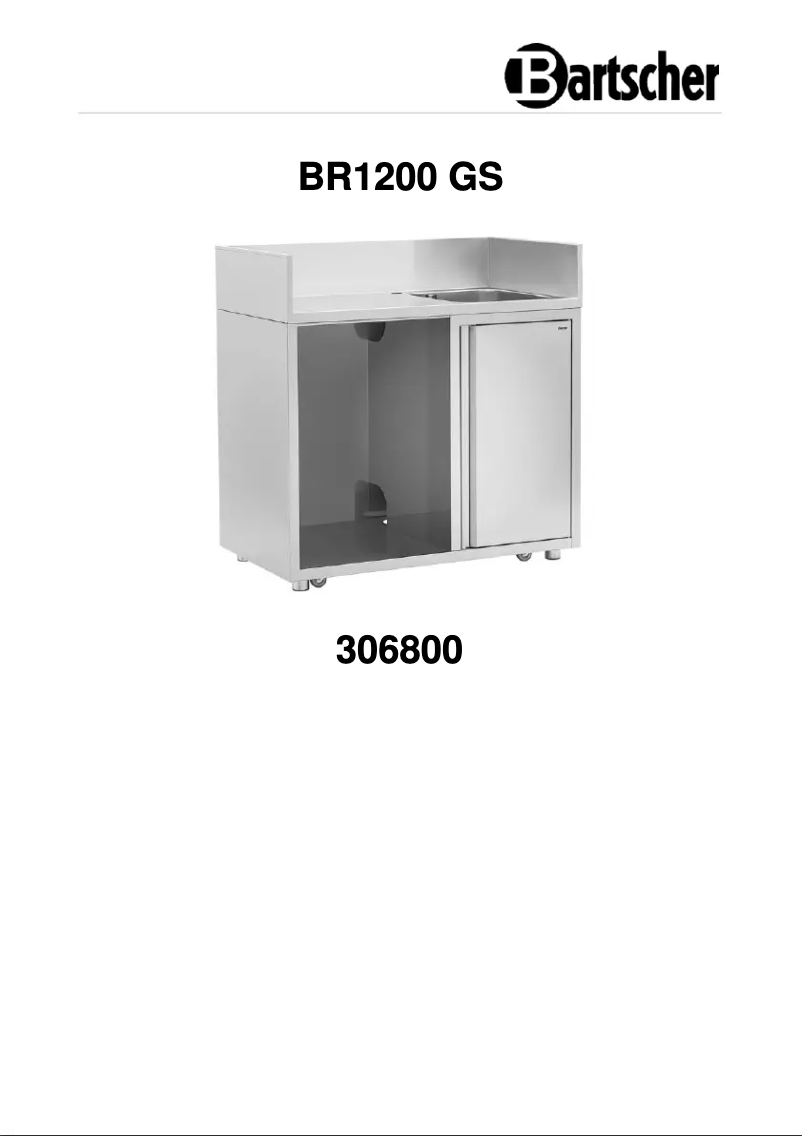 Page n°1 - Manuel utilisateur Bartscher BR1200 GS