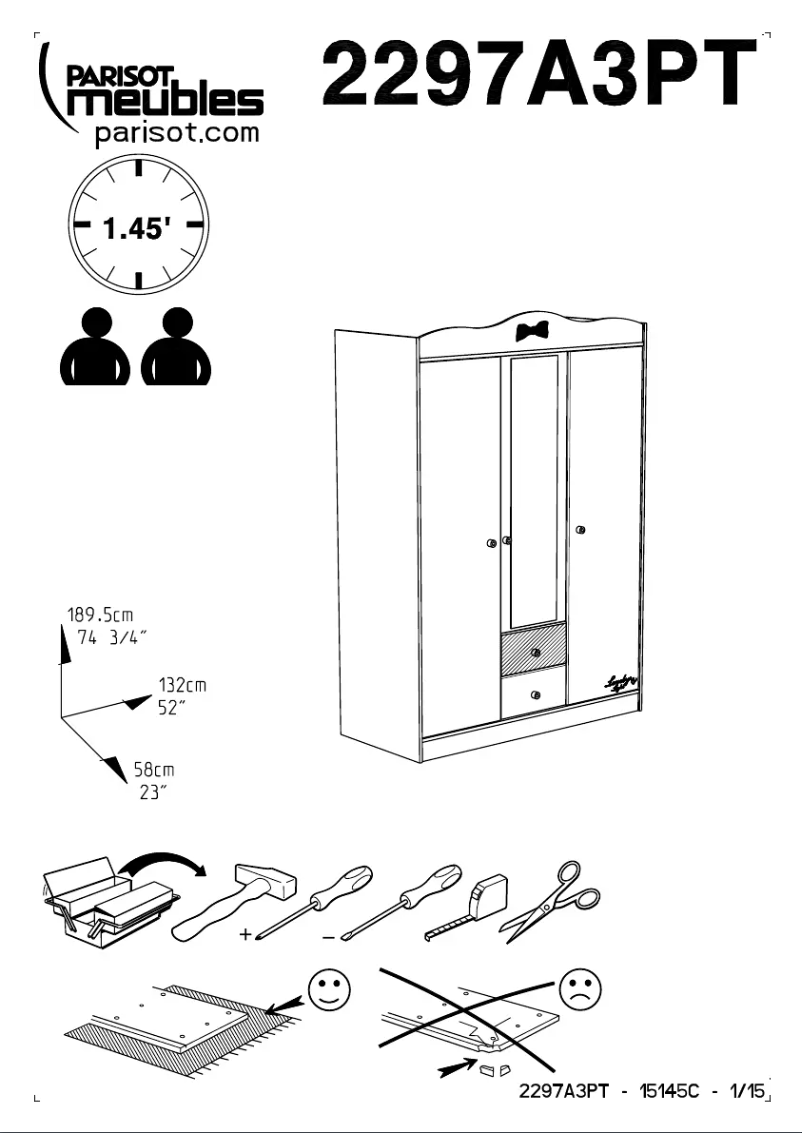 Page n°1 - Manuel utilisateur Parisot Lovely Light 2297A3PT