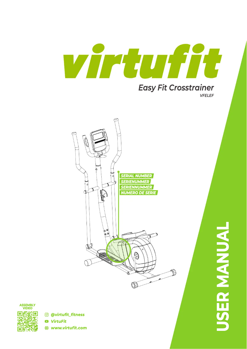 Page 1 de la notice Manuel utilisateur VirtuFit Easy Fit