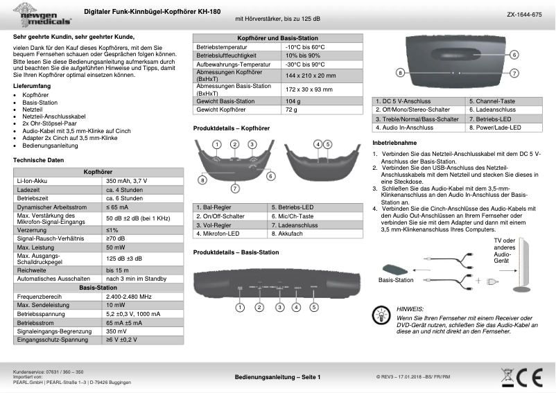 Image de la première page du manuel de l'appareil KH-180