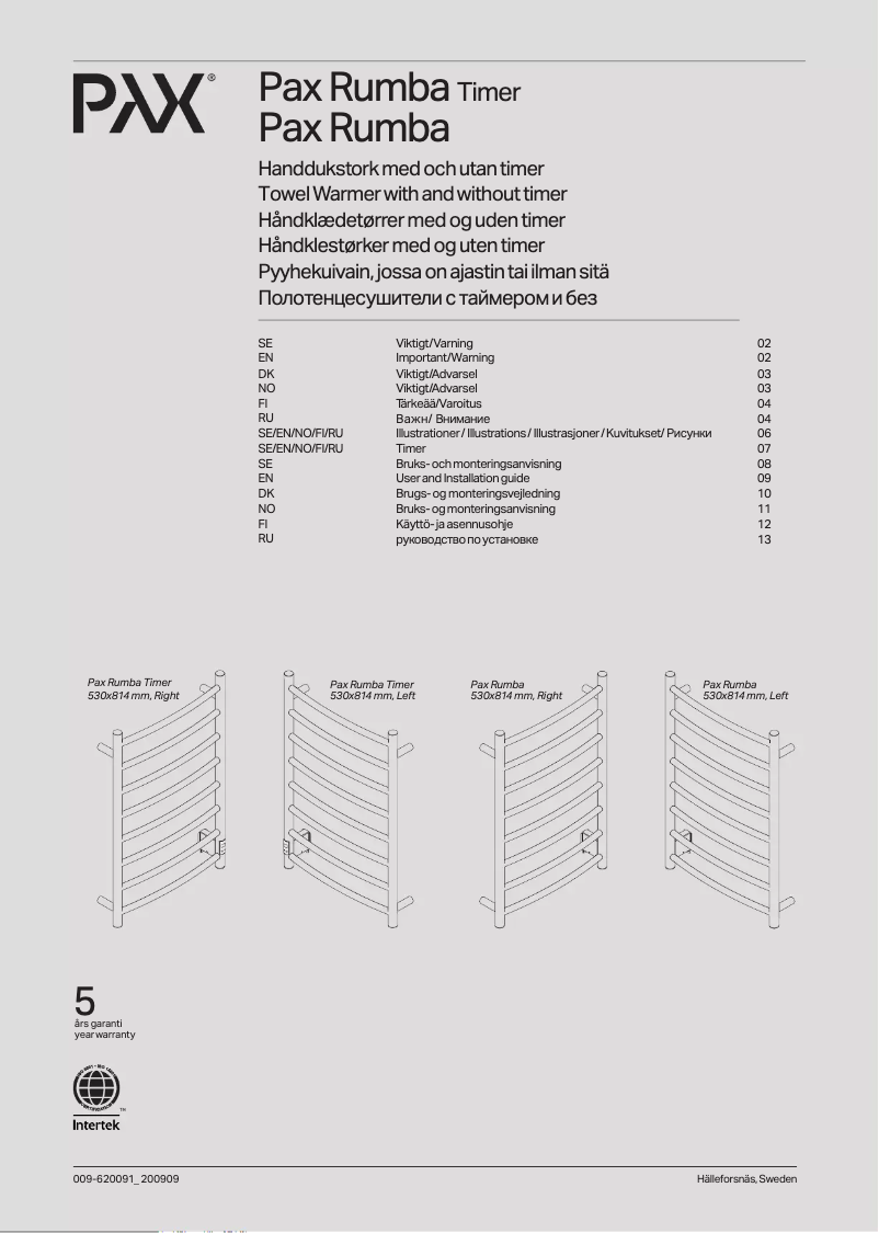 Image de la première page du manuel de l'appareil Rumba Timer