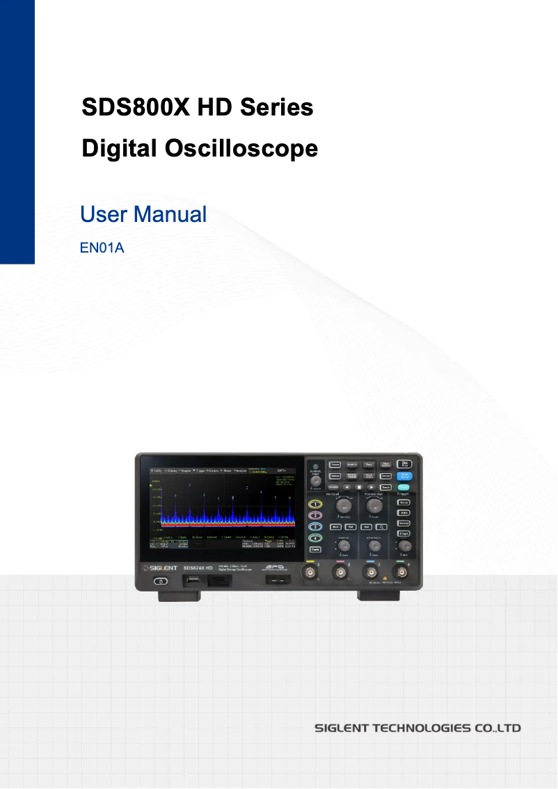 Image de la première page du manuel de l'appareil SDS814X HD