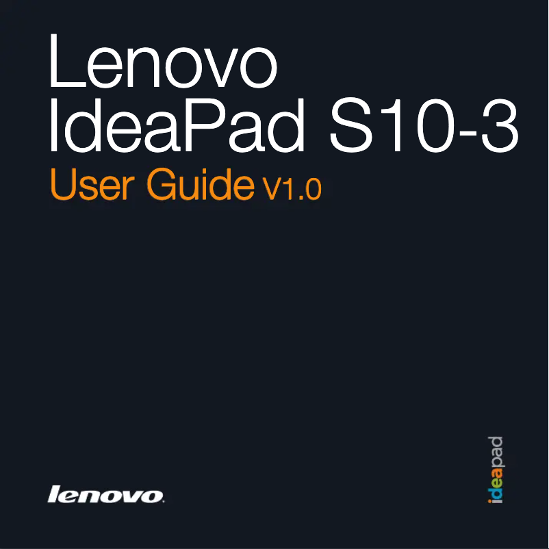 Página 1 del manual Manual de usuario Lenovo IdeaPad S10-3