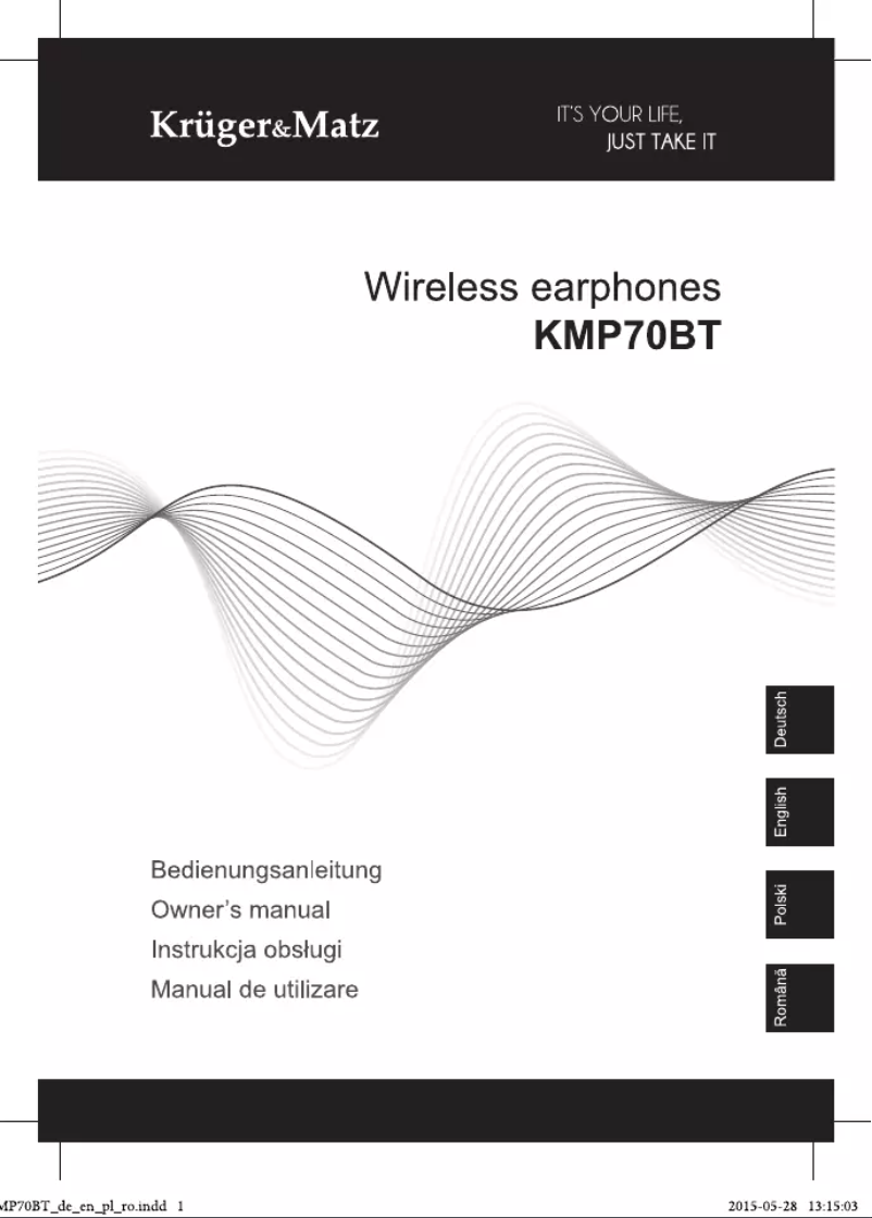 Page 1 de la notice Manuel utilisateur Krüger&Matz KMP70BT