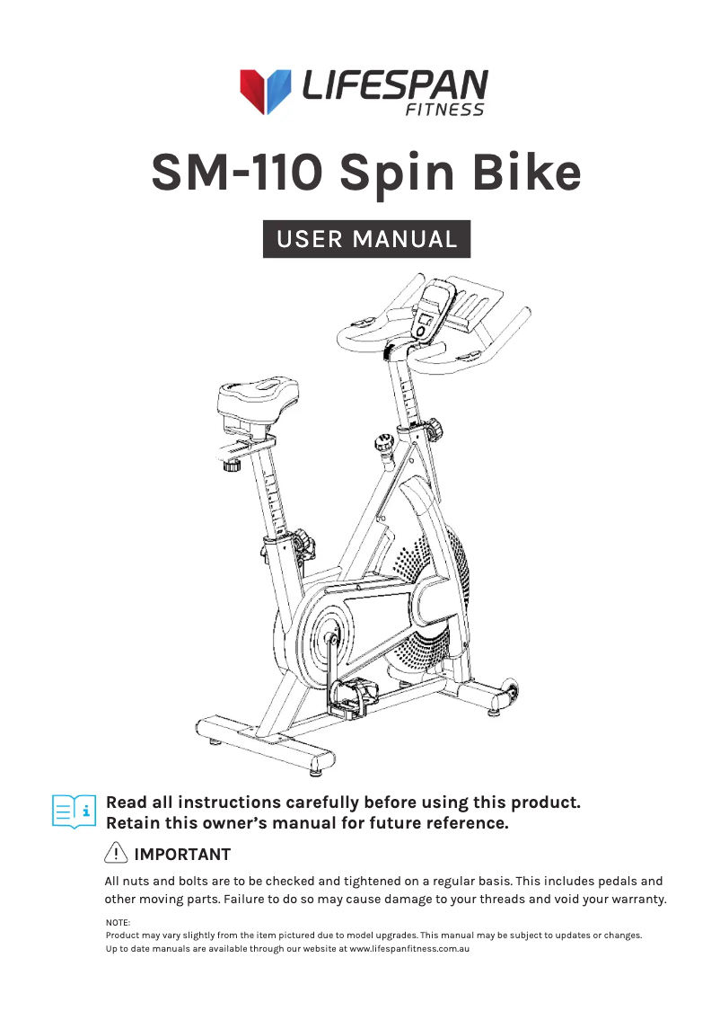 Image de la première page du manuel de l'appareil SM-110