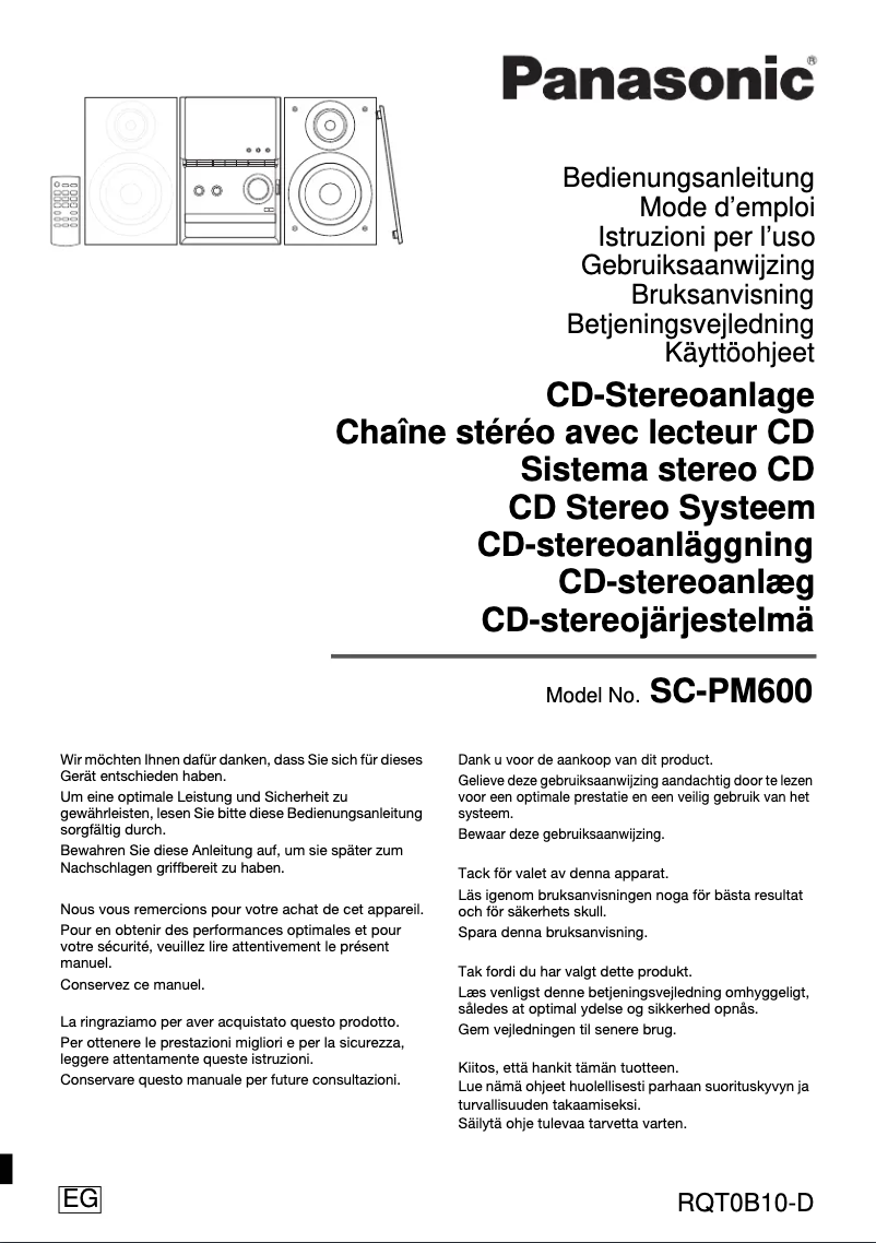 Imagen de la primera página del manual del dispositivo SC-PM600