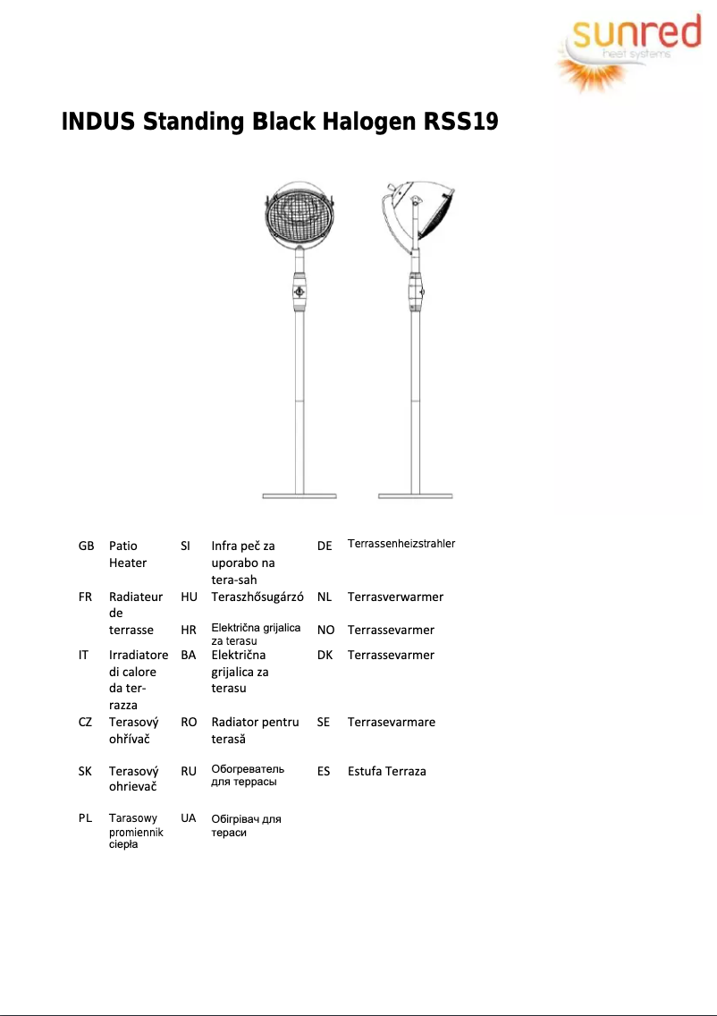 Page n°1 - Manuel utilisateur SunRed Indus 2100