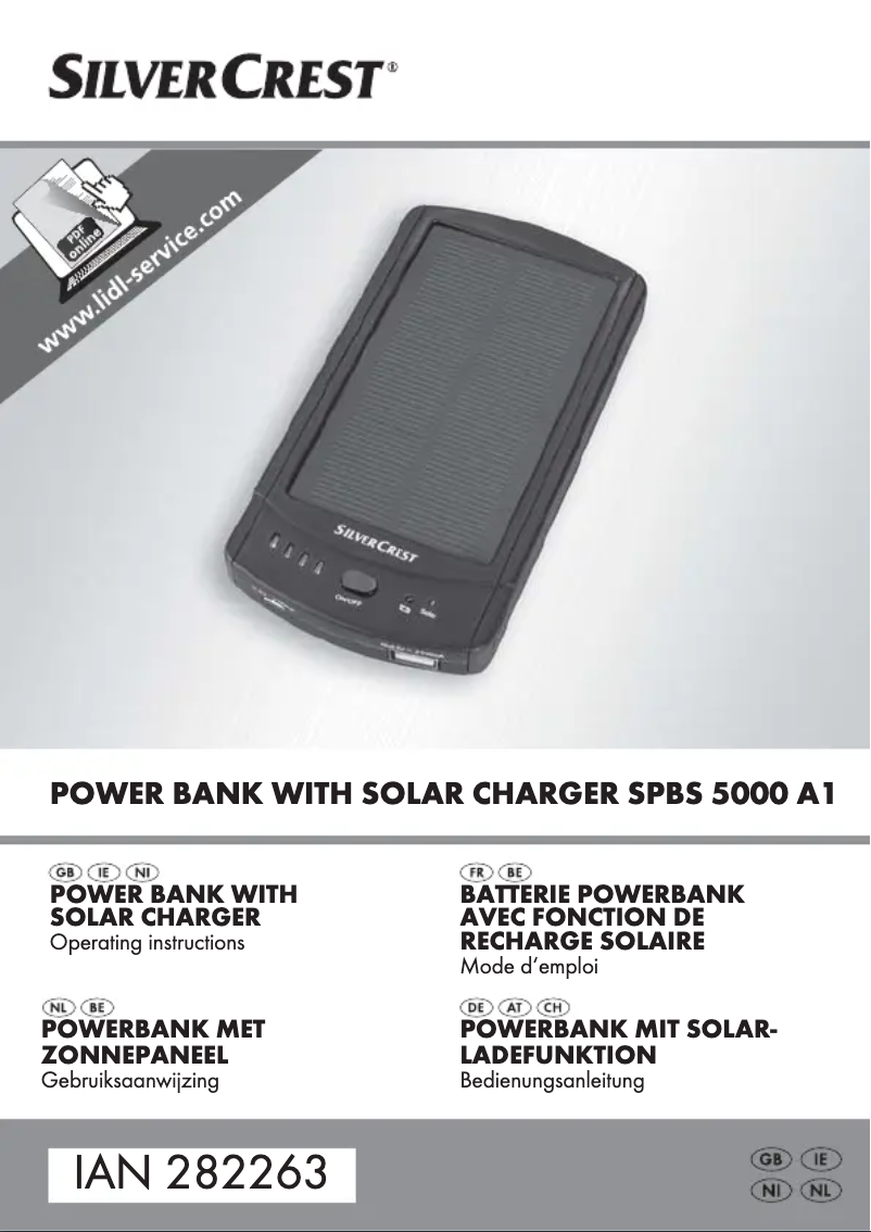 Page 1 de la notice Manuel utilisateur SilverCrest SPBS 5000 A1