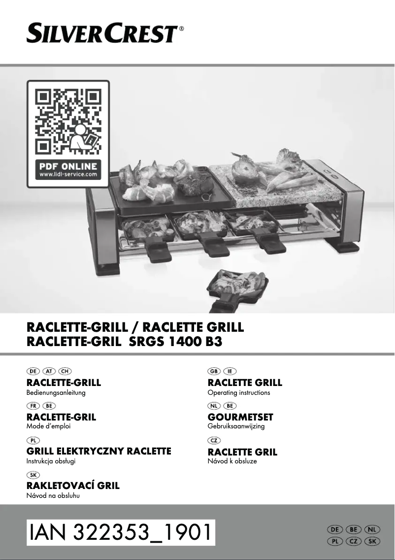 Page n°1 - Manuel utilisateur SilverCrest SRGS 1400 B3