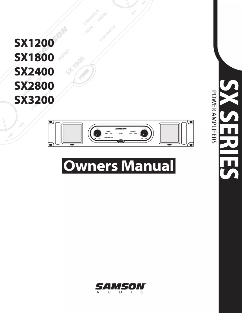 Image de la première page du manuel de l'appareil SX1800