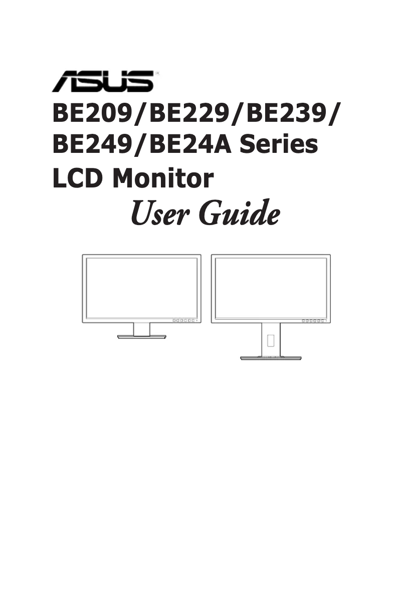 Page 1 de la notice Manuel utilisateur Asus BE239QLB-G