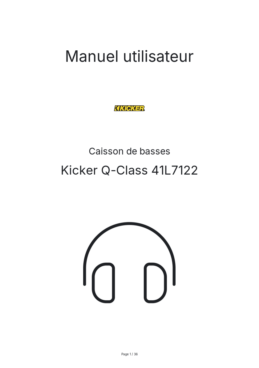 Image de la première page du manuel de l'appareil Q-Class 41L7122