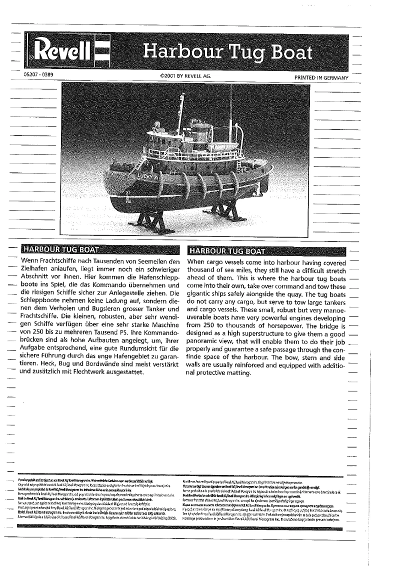 Page n°1 - Manuel utilisateur Revell Harbour Tug Boat