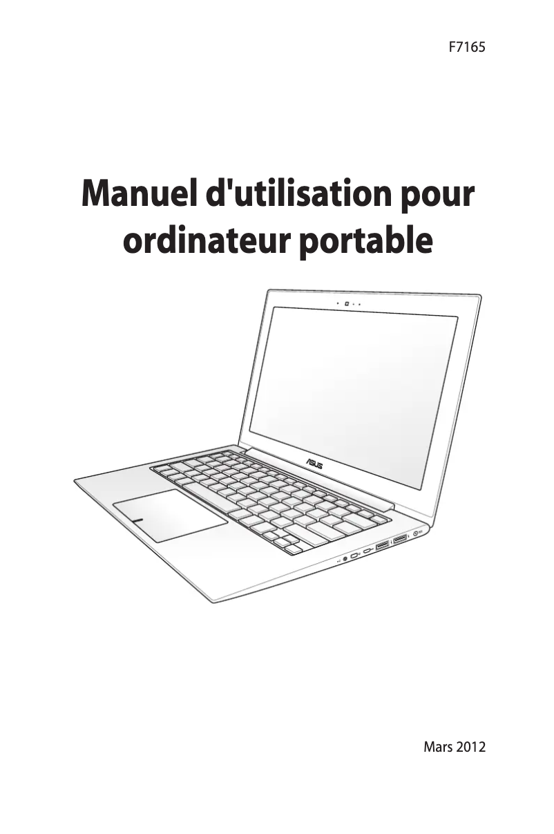 Image de la première page du manuel de l'appareil Zenbook UX32A