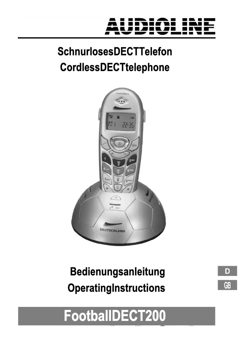Page n°1 - Manuel utilisateur Audioline Football DECT200