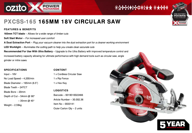 Image de la première page du manuel de l'appareil PXCSS-165