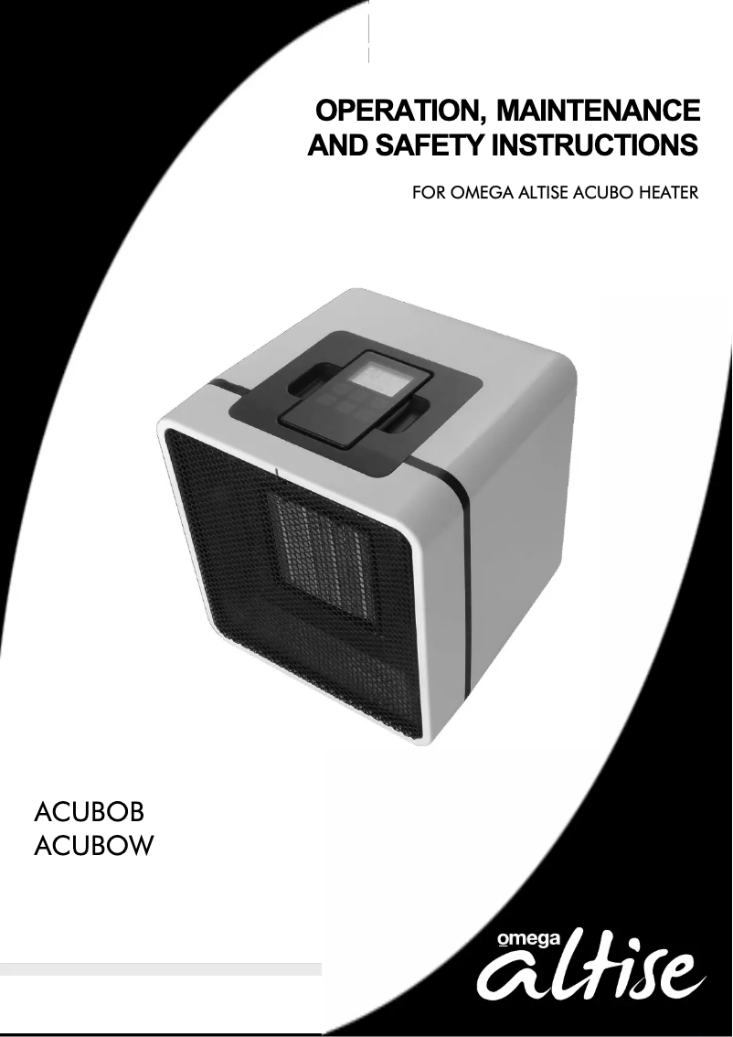 Page n°1 - Manuel utilisateur Omega Altise ACUBOB