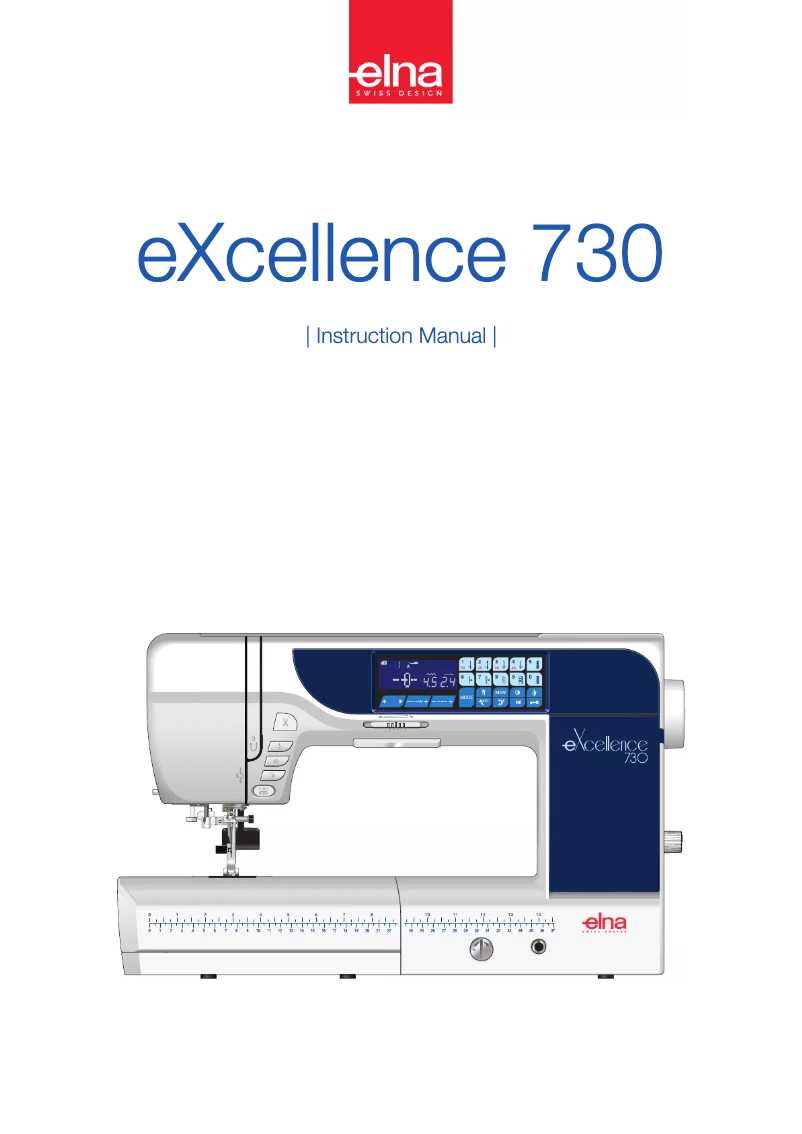 Page n°1 - Manuel utilisateur Elna eXcellence 730