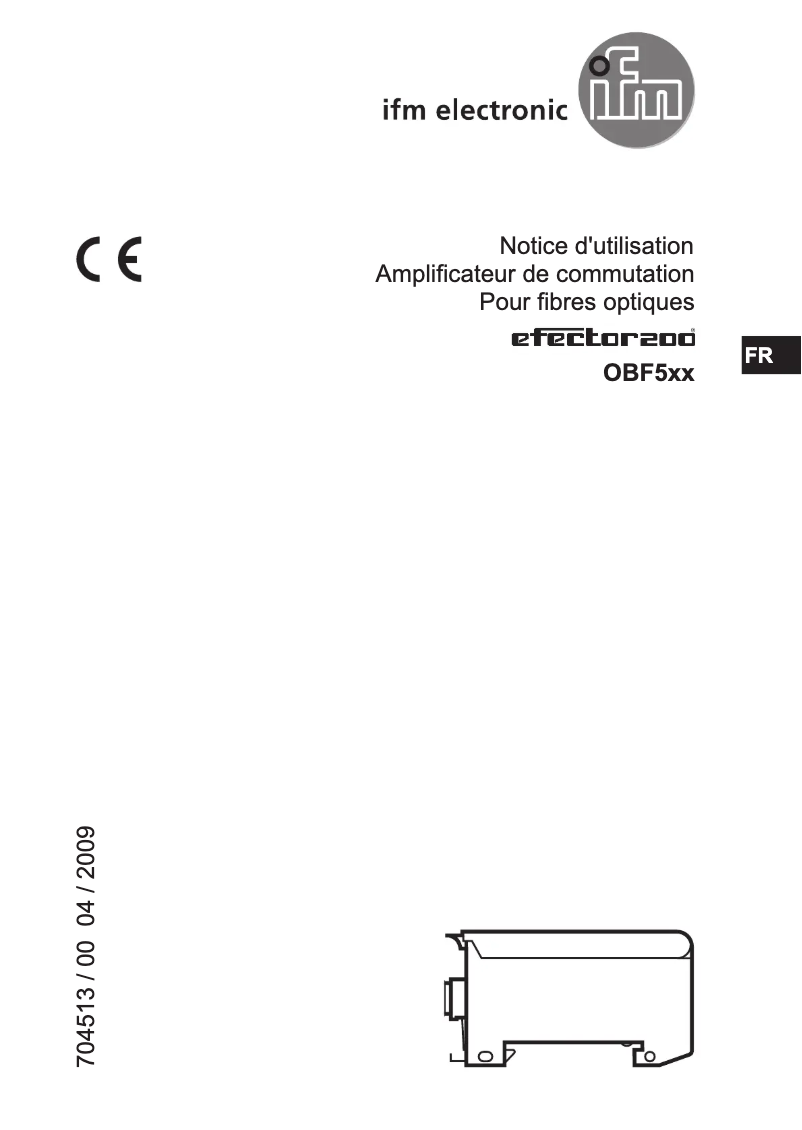 Page 1 de la notice Manuel utilisateur IFM OBF503