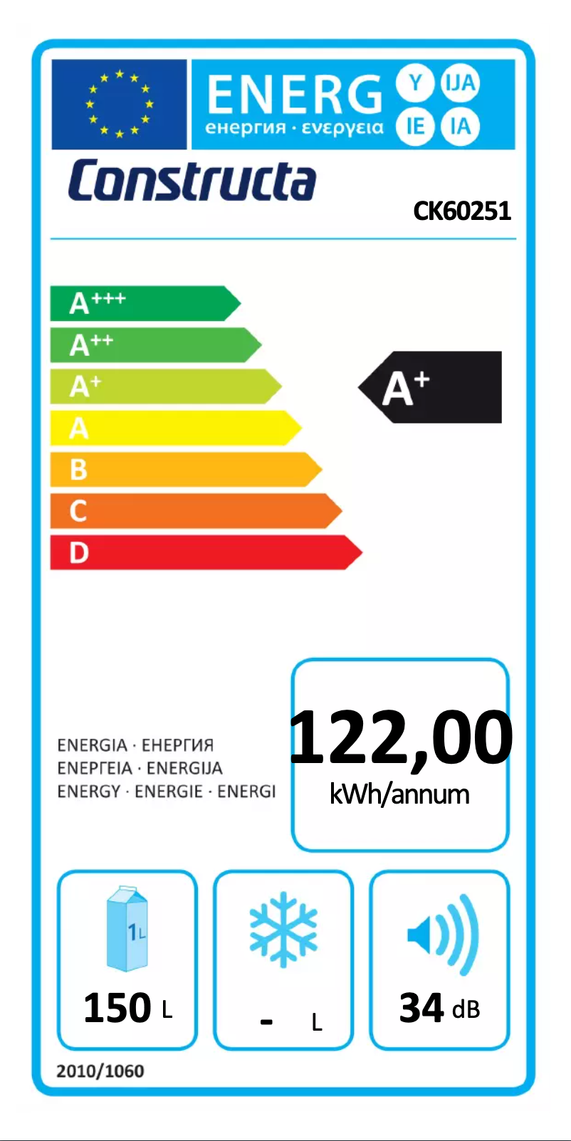 Page n°1 - Label énergétique Constructa CK60251
