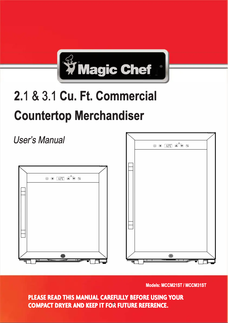 Page 1 de la notice Manuel utilisateur Magic Chef MCCM21ST