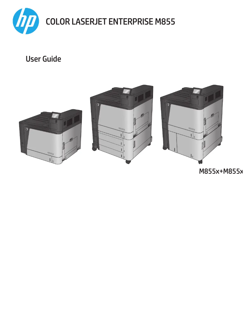 Page 1 de la notice Manuel utilisateur HP Color LaserJet Enterprise M855dn