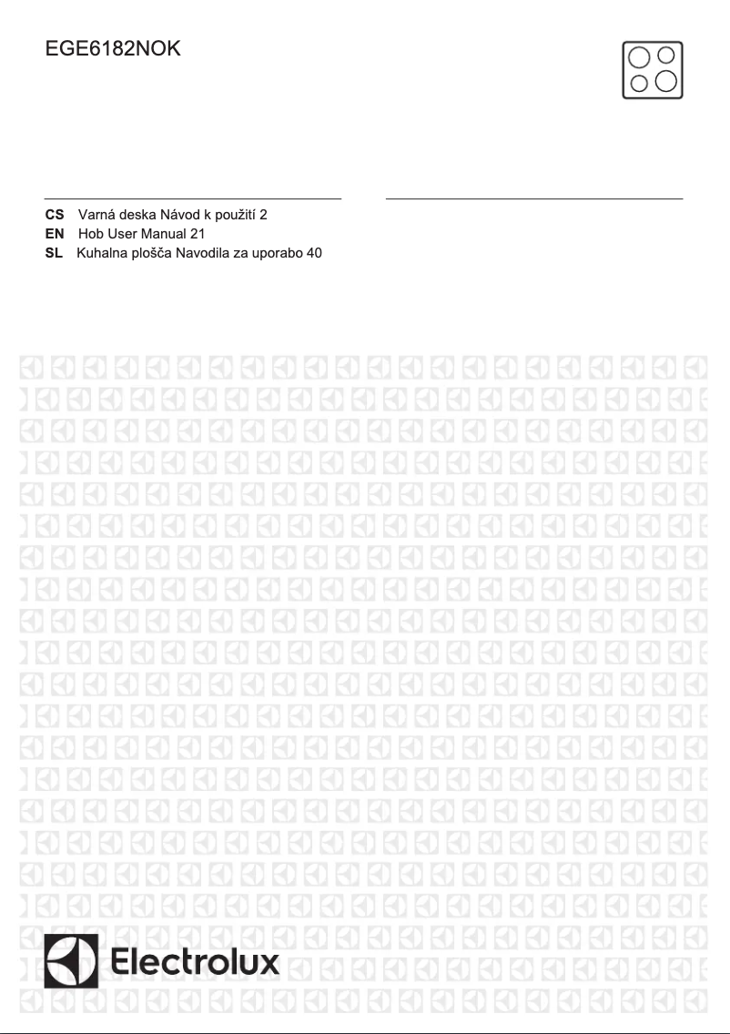 Page 1 de la notice Manuel utilisateur Electrolux EGE6182NOK