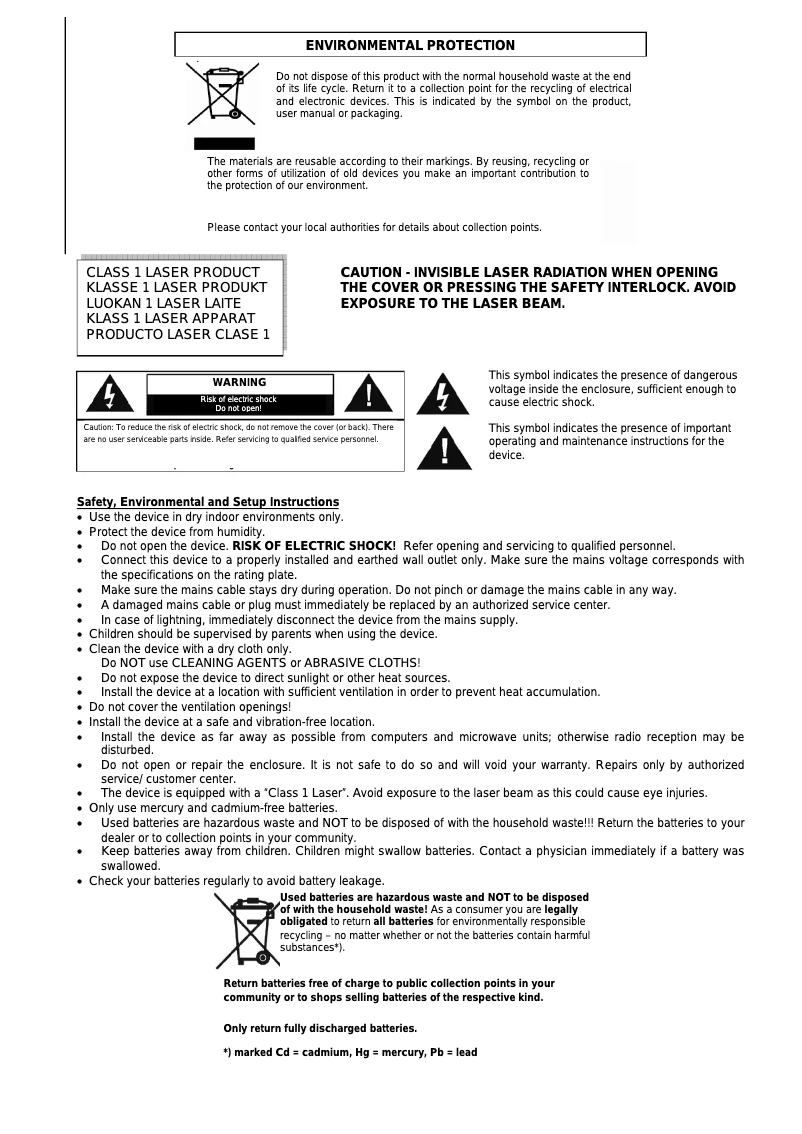 Image de la première page du manuel de l'appareil MCD 4500USB