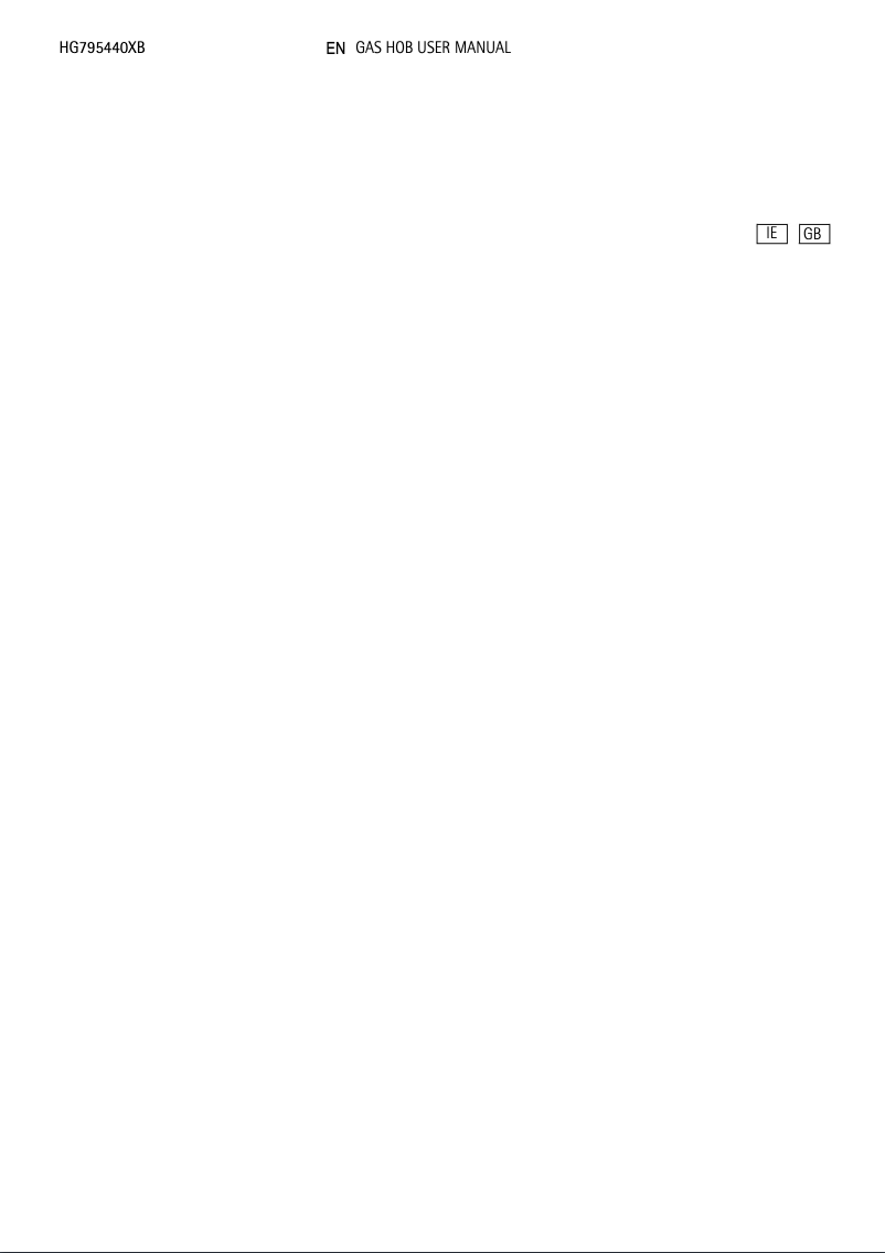 Page 1 de la notice Manuel utilisateur AEG HG795440XB