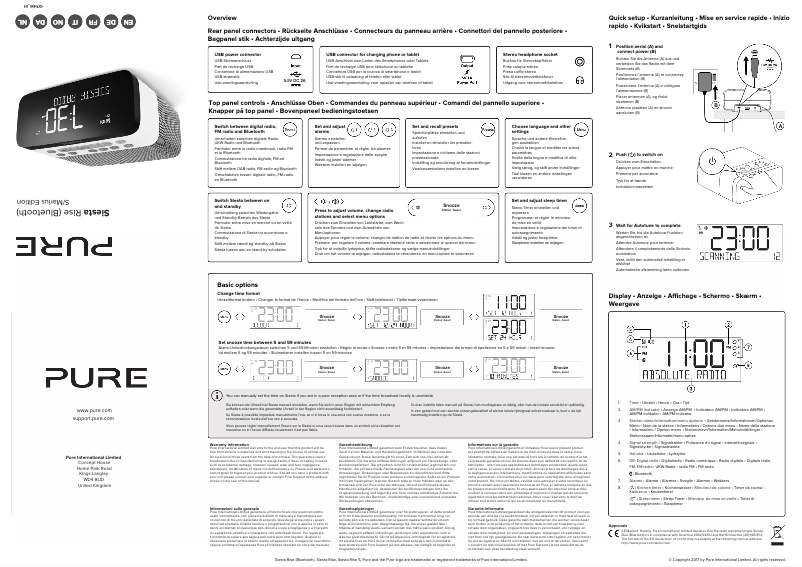 Page 1 of the manual User Manual Pure Siesta Rise S