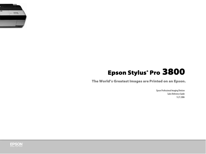 Image de la première page du manuel de l'appareil PRO 3800