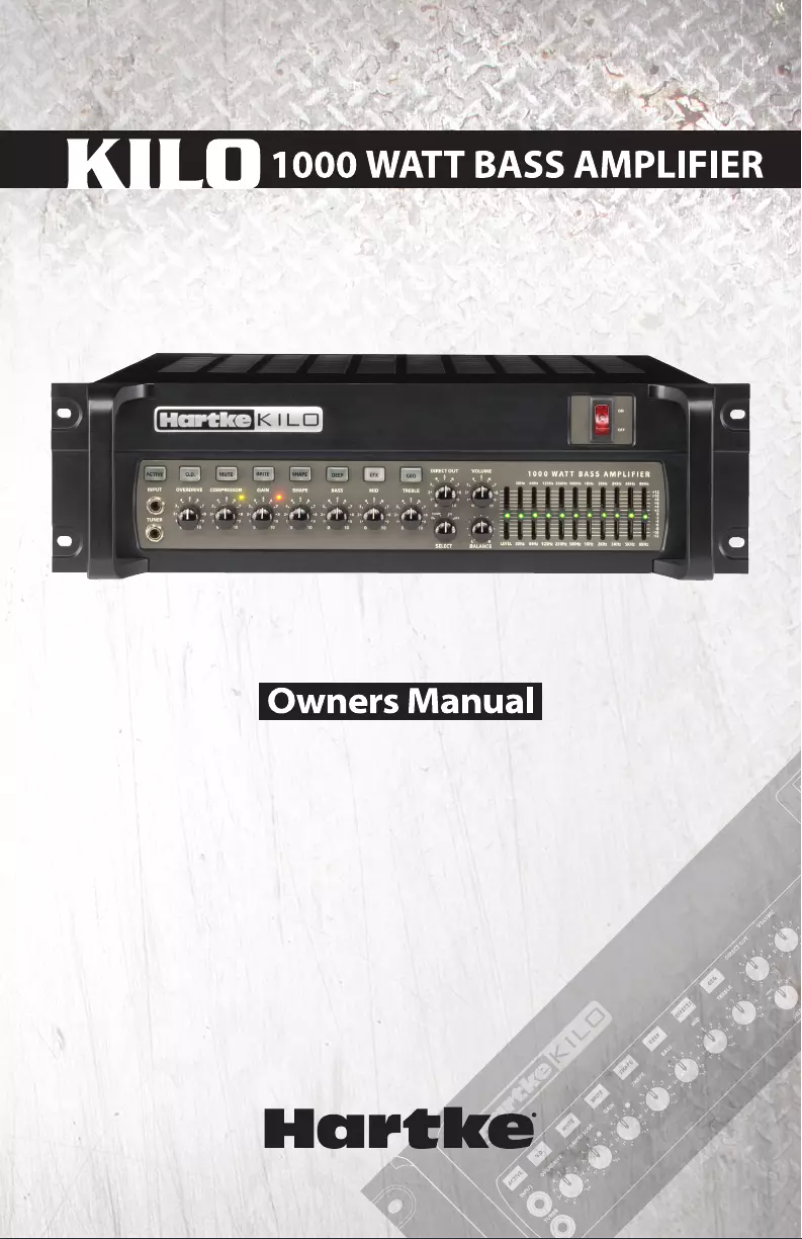 Página 1 del manual Manual de usuario Hartke Kilo