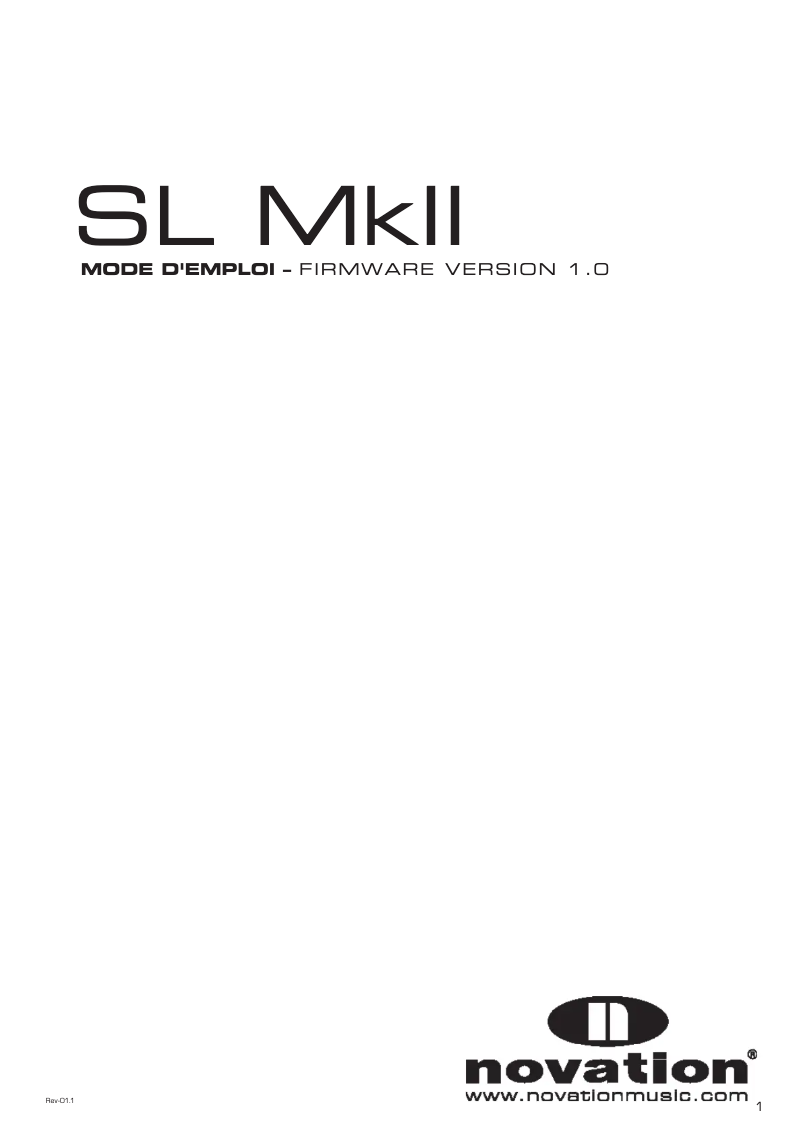 Image de la première page du manuel de l'appareil 61 SL MkII
