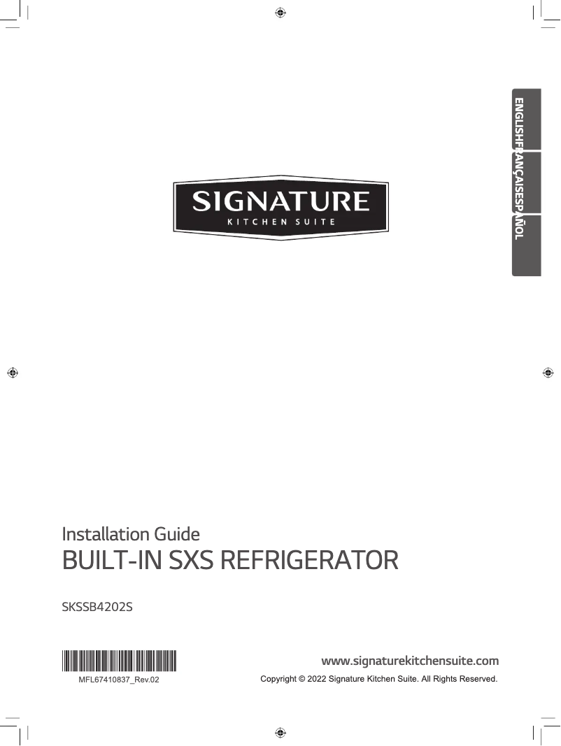 Image de la première page du manuel de l'appareil SKSSB4202S