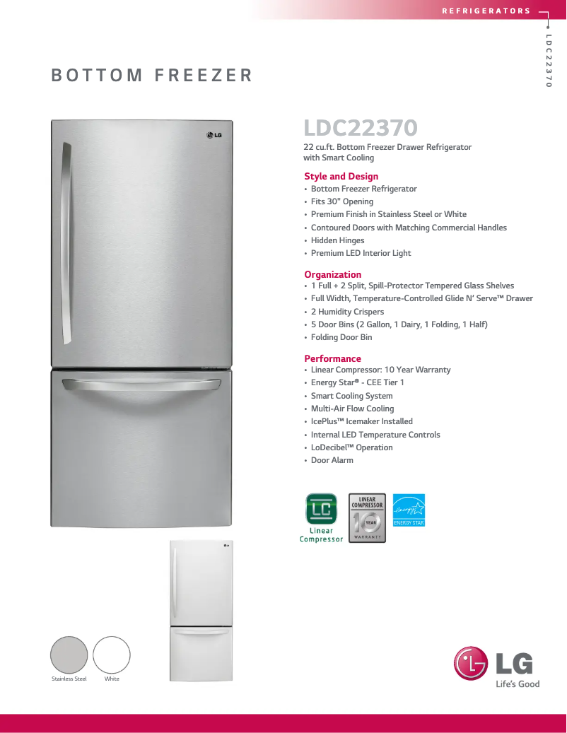 Image de la première page du manuel de l'appareil LDC22370ST