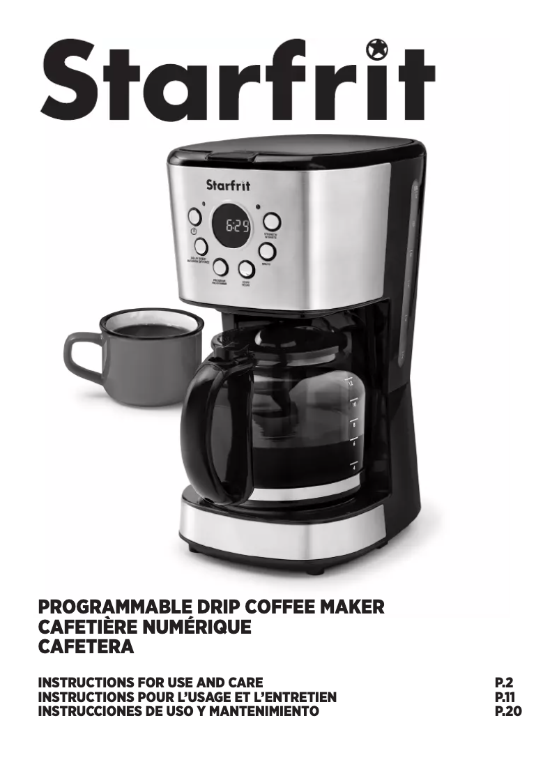 Page n°1 - Manuel utilisateur Starfrit 024001-002-0000