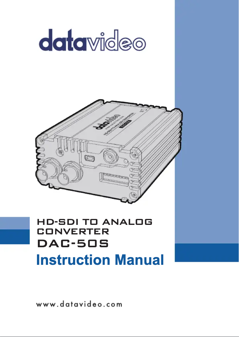 Página 1 del manual Manual de usuario DataVideo DAC-50S