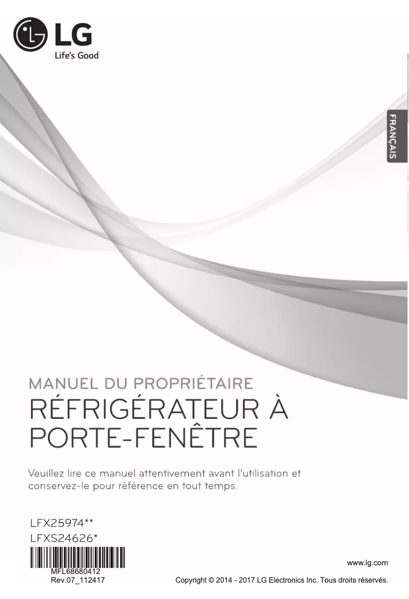 Image de la première page du manuel de l'appareil LFX25974ST