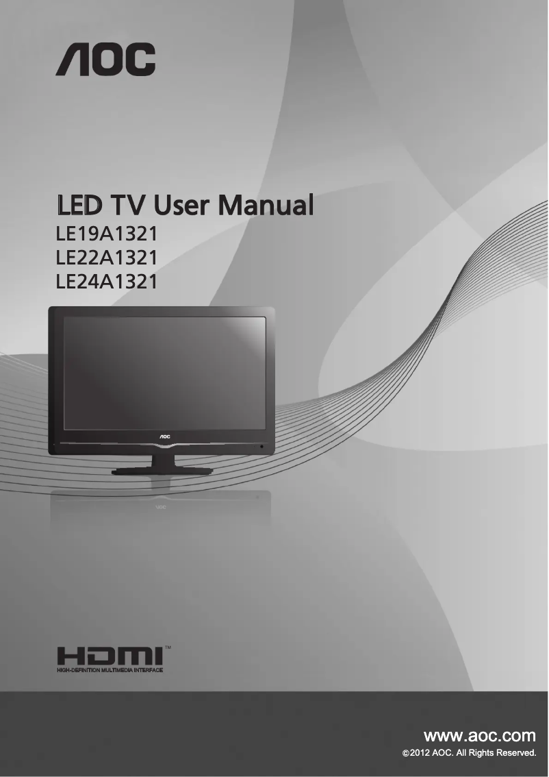 Page 1 de la notice Manuel utilisateur AOC LE19A1321