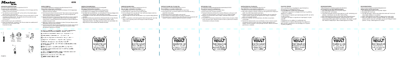 Page 1 de la notice Manuel utilisateur Master Lock 4696EURDBLK