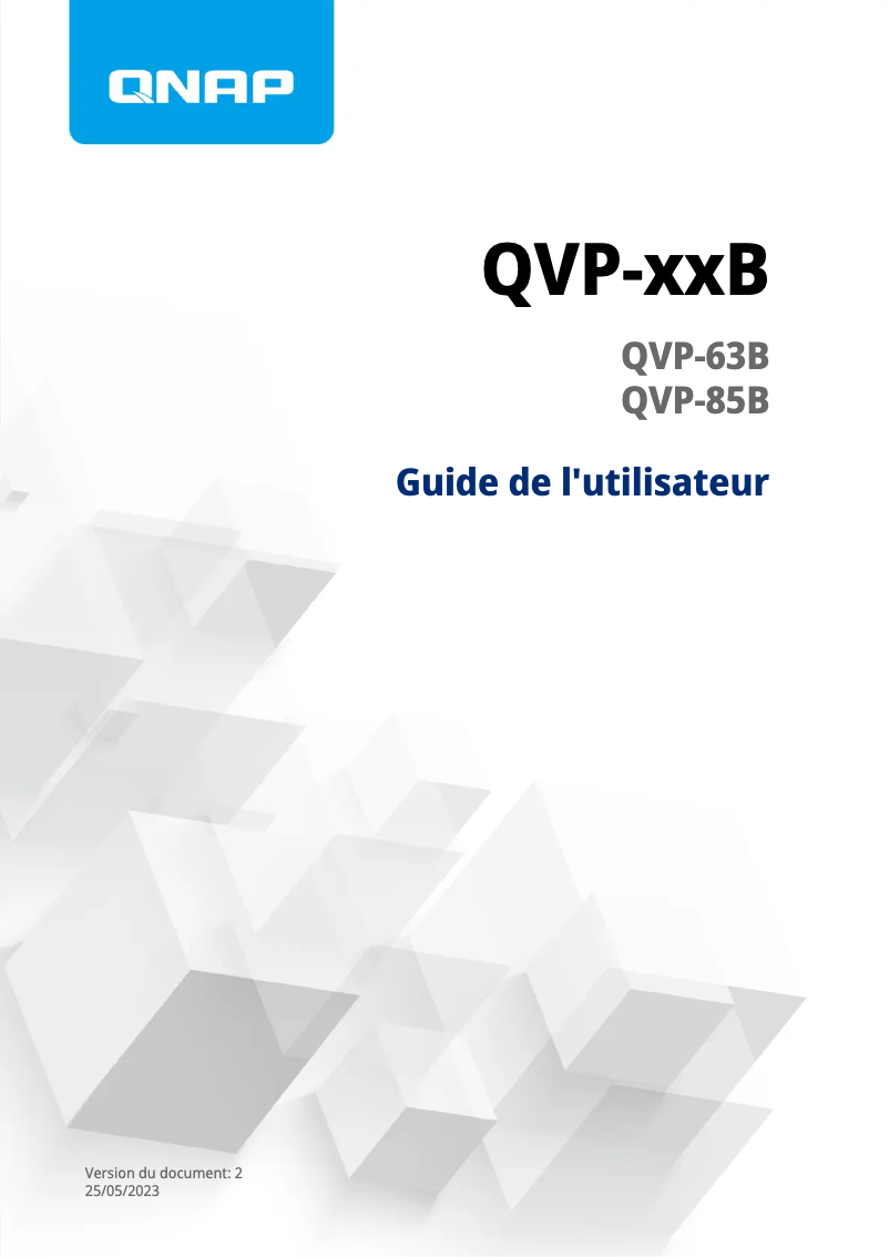 Image de la première page du manuel de l'appareil QVP-85B