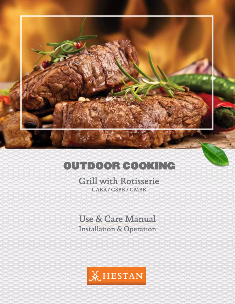 Page 1 de la notice Manuel utilisateur Hestan GSBR36-LP