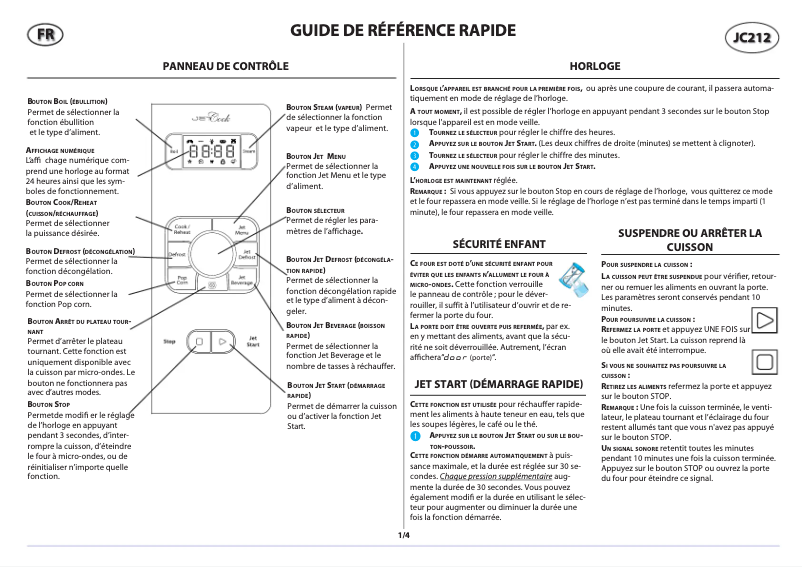 Página 1 del manual Manual de usuario Whirlpool JC 212