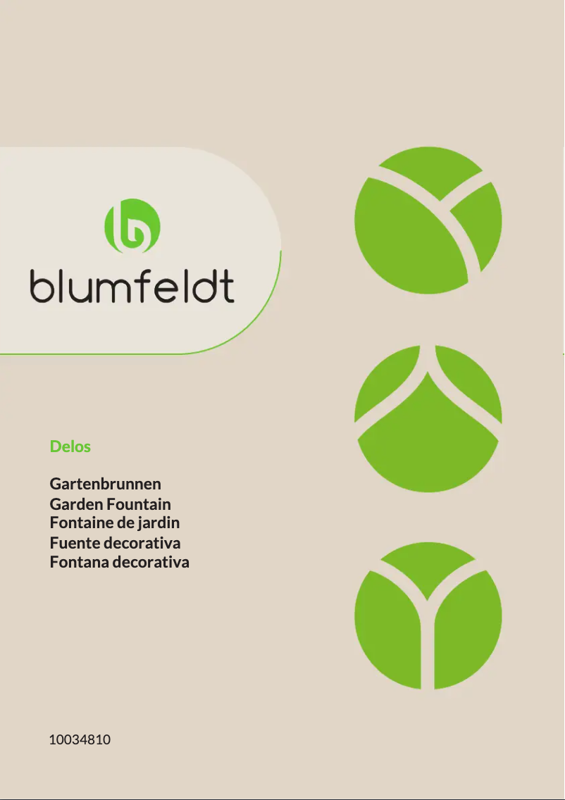 Page n°1 - Manuel utilisateur Blumfeldt Delos