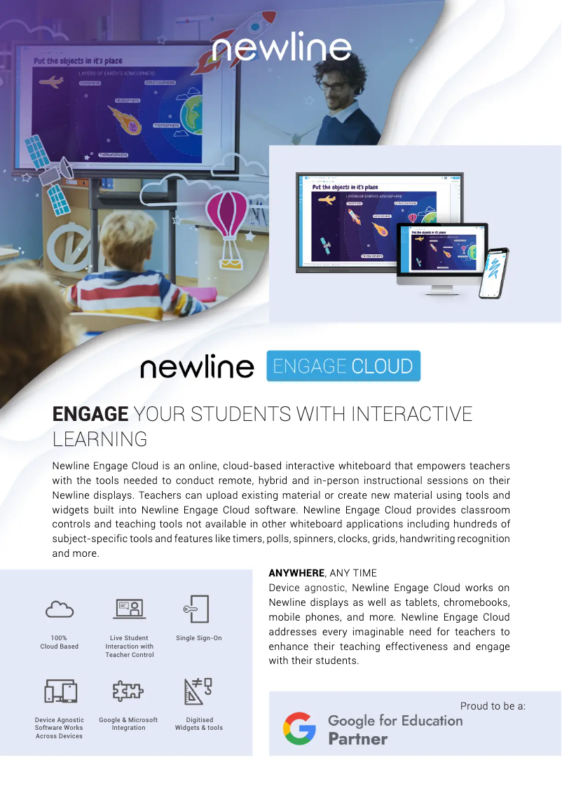 Page n°1 - Fiche technique Newline Engage Cloud
