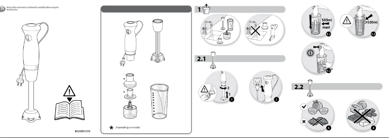 Page 1 de la notice Manuel utilisateur Moulinex HB09