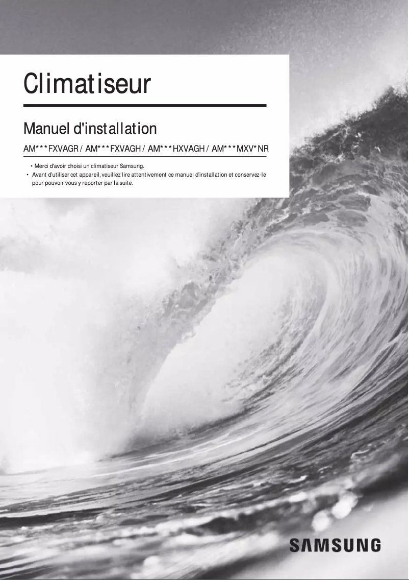 Image de la première page du manuel de l'appareil AM080FXVAGR