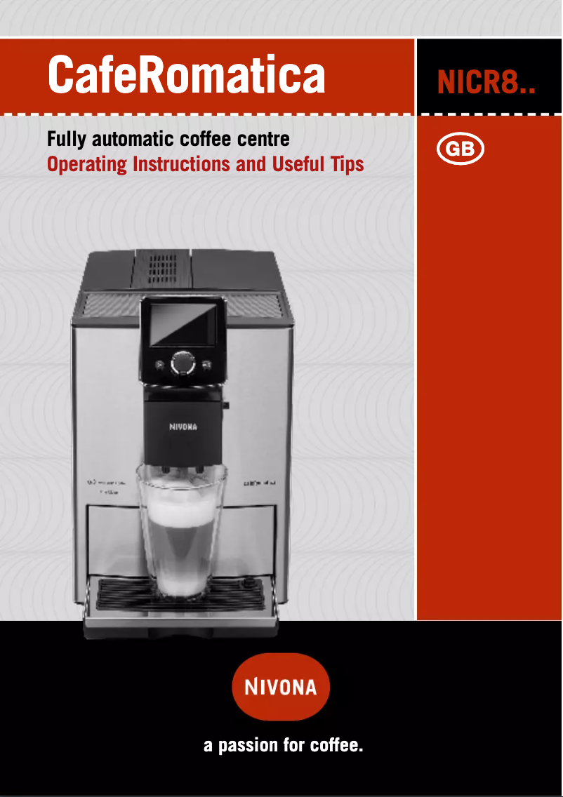 First page image of the manual for CafeRomatica 825