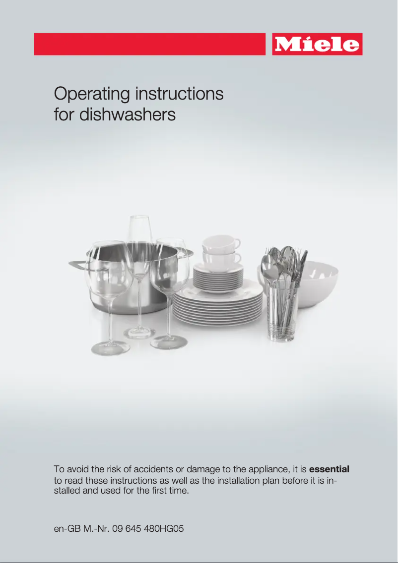 Page n°1 - Manuel utilisateur Miele G 6370 SC VI
